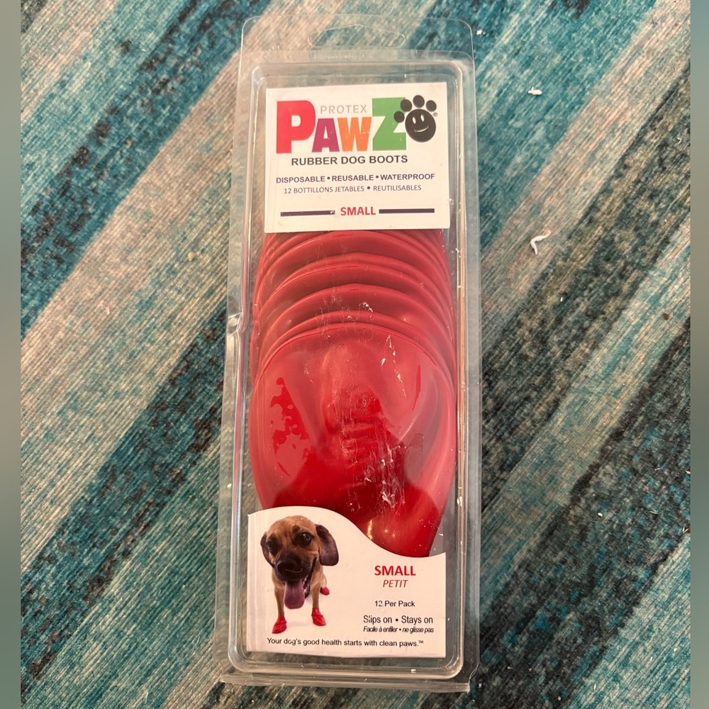 NWT Protex PawZ size small Red Rubber Dog Boots